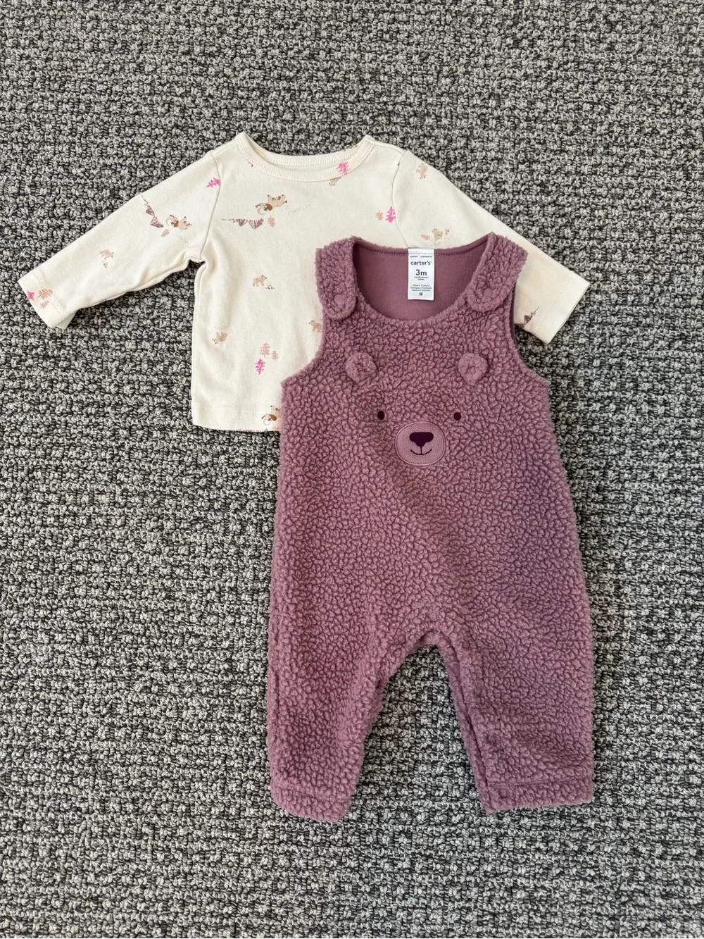Carter’s Fuzzy Bear Jumper Set (NWOT)